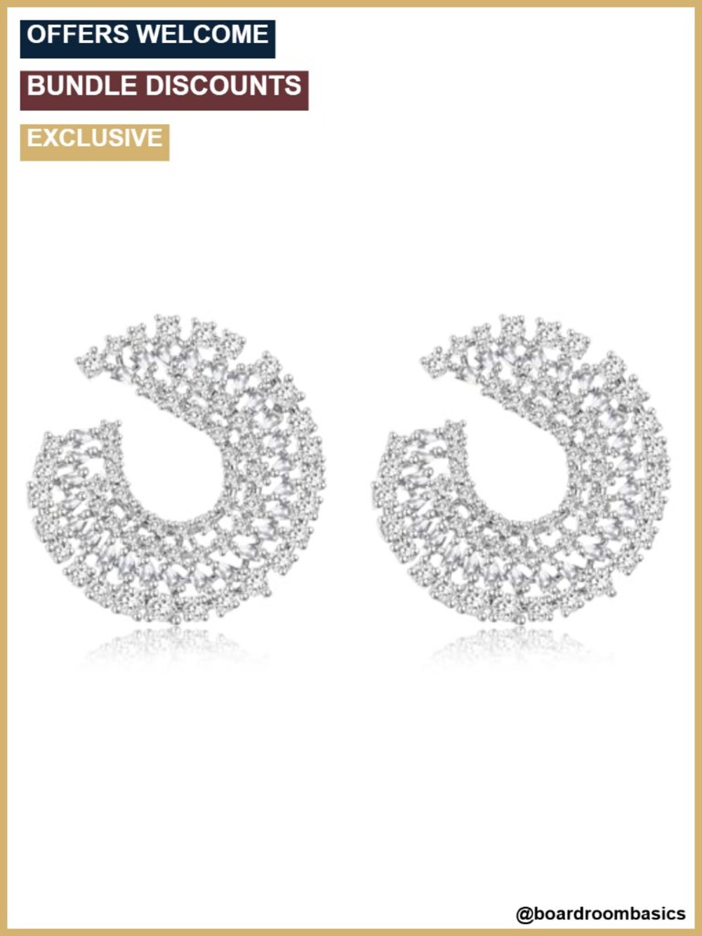 Sterling Silver CZ Cluster Stud Earrings for Women